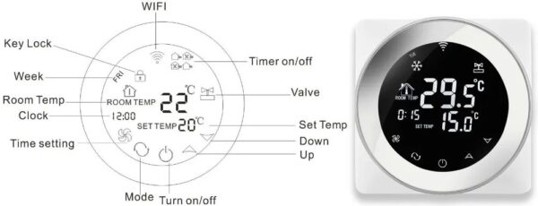 Beok wifi cooling thermostat 230V AC - Image 3